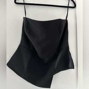 White House black tuxedo strapless top size 12